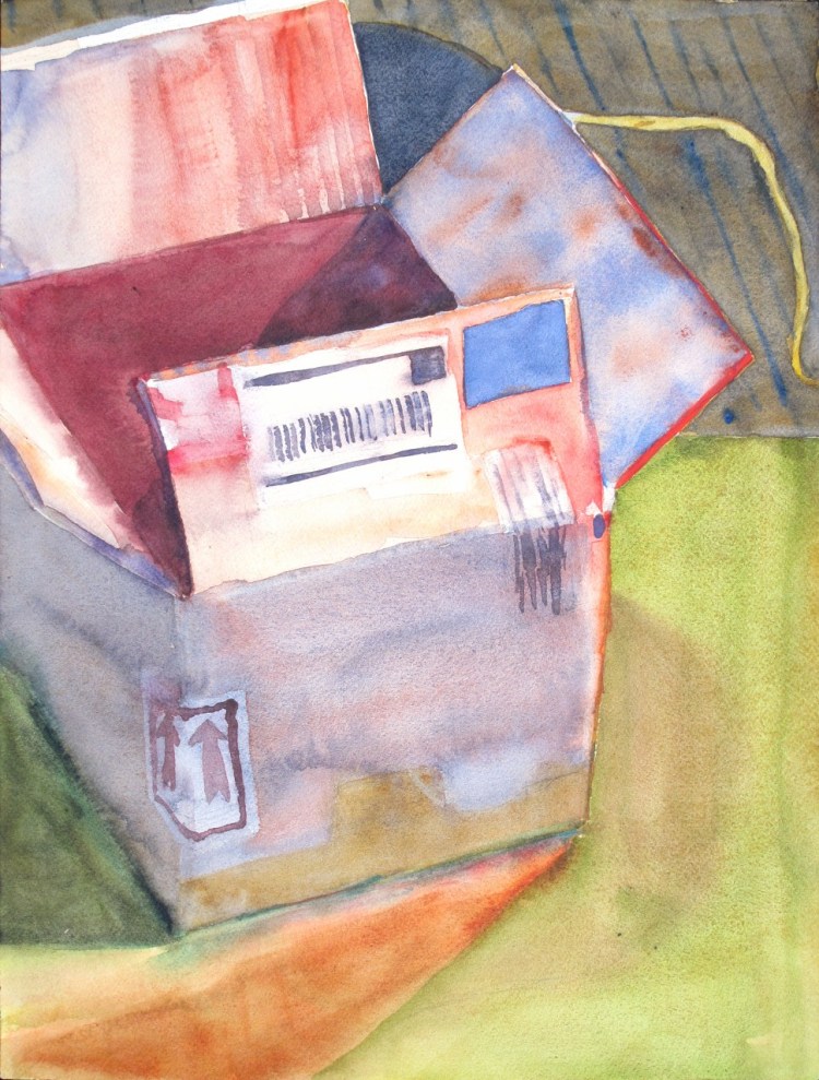 Collecting customer data: filling the box, or opening Pandora's Box? --Watercolor by Charles Plaisted